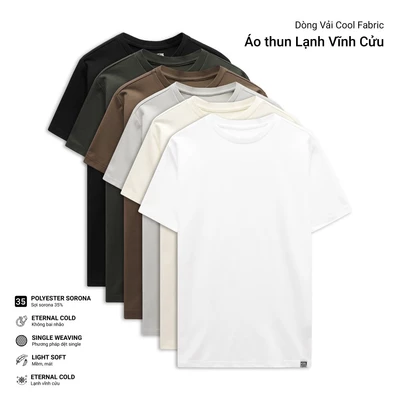 Áo Thun Nam Essentials Cool Fab, Chất Vải Cool Fabric Thun 4 Chiều, AT0108,SOME HOW STORE