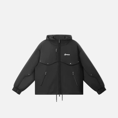 Áo khoác NEEDS OF WISDOM Button Windbreaker Jacket - Black - Local Brand Chính Hãng