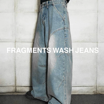 OUTBREAK - QUẦN JEANS ỐNG RỘNG “FRAGMENTS WASH JEANS”