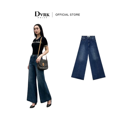 Quần Jeans Ống Rộng Privé Lined Wide-Leg Denim Jeans La Galerie - DVRK-23SS