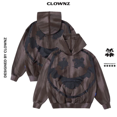 Áo hoodie ClownZ Grunge Smiley Hoodie local brand form rộng đồ mùa đông nam nữ unisex