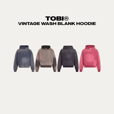 Hoodie Wash Blank 500gsm TOBI
