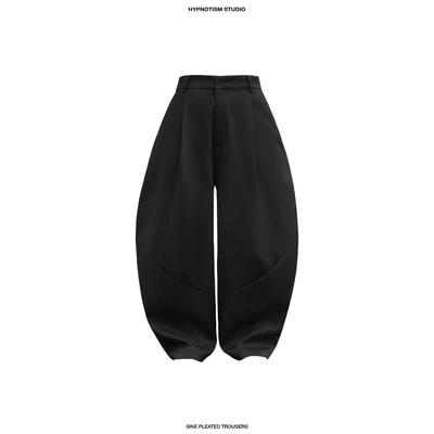 HYPNOTISM | SINE PLEATED TROUSERS - Quần tây ống cong line xẻ tà xéo