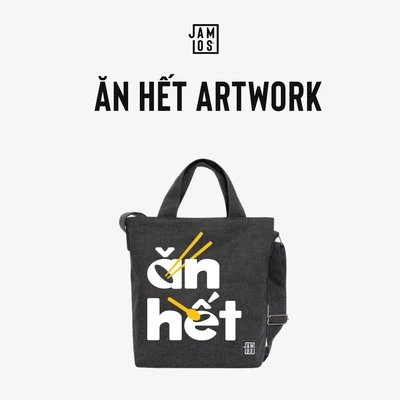Jamlos Ăn Hết Artwork - Túi đeo chéo quai xách vải canvas in artwork