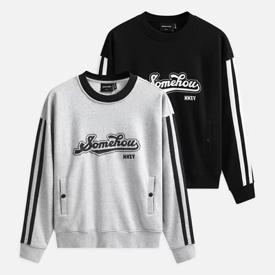 Áo Nỉ Nam Vintage Athletic Snap, Chất Vải Nỉ Cotton Thoải Mái, SW0008,SOME HOW STORE