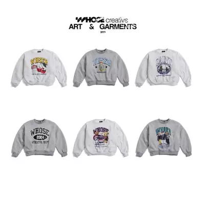 COLLECT SWEATER - Sweater nỉ bông form rộng tay cánh dơi in hình Whose Studio