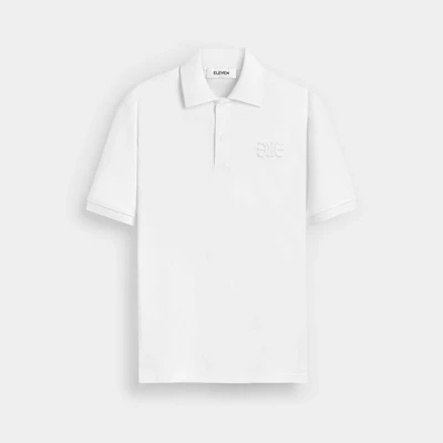 Eleven - Áo Polo In Nổi Mono | Màu Trắng