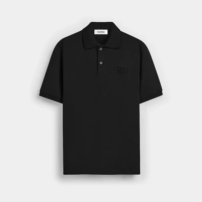 Eleven - Áo Polo In Nổi Mono | Màu Đen