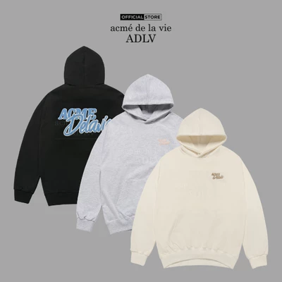 Áo Hoodie ADLV Round Script Boucle Logo Dáng Oversized Màu Đen/Kem/Xám - Hàng chính hãng
