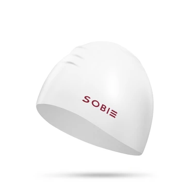Nón bơi nữ silicon cao cấp dành cho tóc dài SOBIE White S18