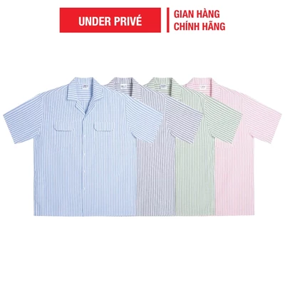 Áo Sơ Mi Cộc Tay Kẻ Sọc UNDER Striped Oxford Shirt - USH002