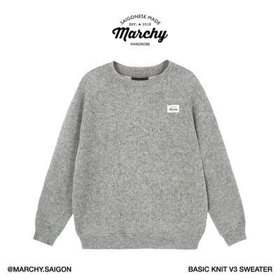 MARCHY - Basic Knit Sweater V3 - Áo len tay dài