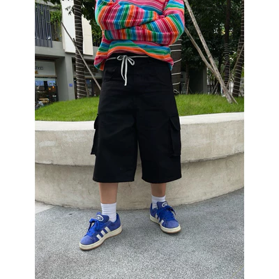Quần shorts Jeans baggy nam THEBROTHERS  màu đen