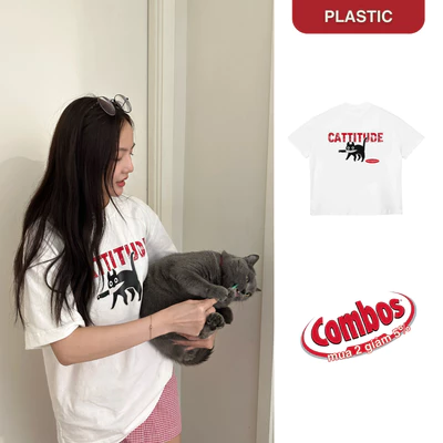 Áo thun "Meoww" form boxy vải 100% cotton 2 chiều dày dặn