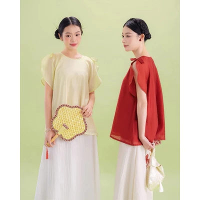 DOB - Set Tết áo tay phối nơ x chân váy Mứt Bí 🍬🌸
