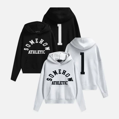 Áo Hoodie Nam Knit Athletic Black Grey, Chất Vải Len Dệt Thoải Mái, HD0008, SOME HOW STORE