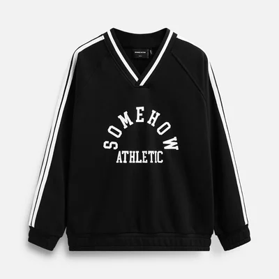 Áo Nỉ Nam Athletic Striped Vneck, Chất Vải Nỉ Cotton Thoải Mái, SW0009, SOME HOW STORE