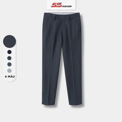 Quần Âu Nam 5S FASHION, Mềm Mịn, Kẻ Xước Sang Trọng, Lịch Lãm, Cạp Cúc Lịch Sự (QAU23052)