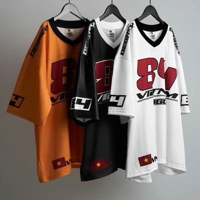 Áo thun số 84 Degrey Jersey cổ tim in hình thời trang thể thao nam nữ ss2