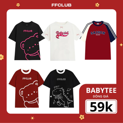 ÁO THUN BABY TEE FFCLUB MIX 3 - ÁO THUN FORM TRENDY UNISEX