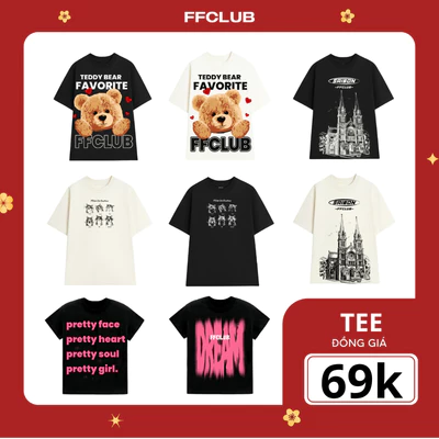 [XẢ KHO] Áo thun baby tee, oversize FFCLUB MIX 1