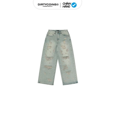 Quần DirtyCoins Denim Pants Baggy Destroy - Blue Wash