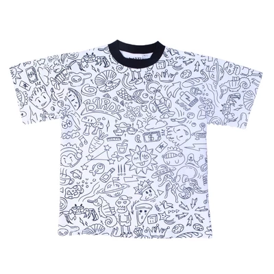 Áó thun nam nữ unisex họa tiết cartoon BIRDY DOODLE TEE