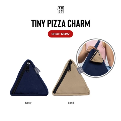 Tiny Pizza Charm - Phụ kiện charm treo túi từ phiên bản Pizza mini vải canvas Jamlos