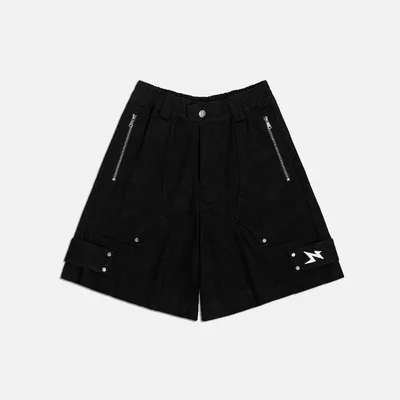 Quần NEEDS OF WISDOM Button Khaki Shorts - Black - Local Brand Chính Hãng