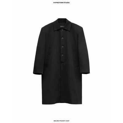 HYPNOTISM | "WELTED POCKET COAT" Áo coat dáng dài form oversized chất vải kaki dày dặn, có chần bông nhẹ