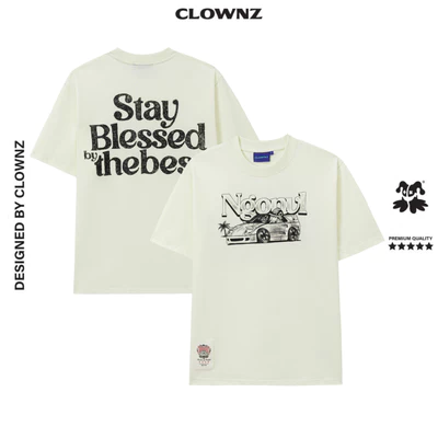 Áo thun ClownZ x Ngon Stay Blessed T-shirt áo phông tay lỡ vải cotton cao cấp áo thun nam nữ unisex