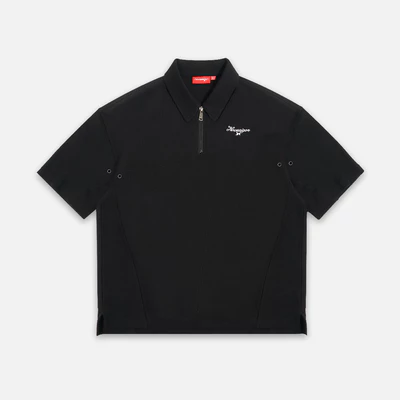 Áo NEEDS OF WISDOM Zip Polo Shirts - Black - Local Brand Chính Hãng