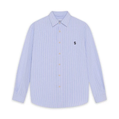 Áo sơ mi SilenceStandard Premium Oxford 3.0 Logo S/Stripe-[SO32]