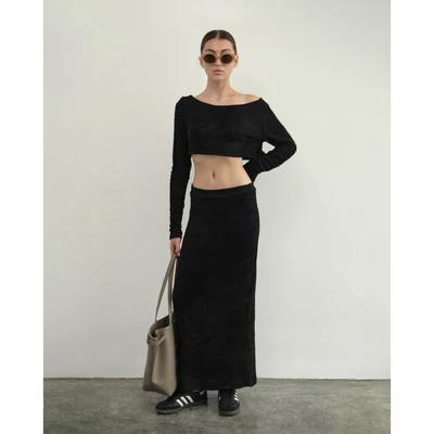 HIGHCHIC - FAIRY SET - SET VÁY ĐEN LÔNG THỎ CỰC SLAY