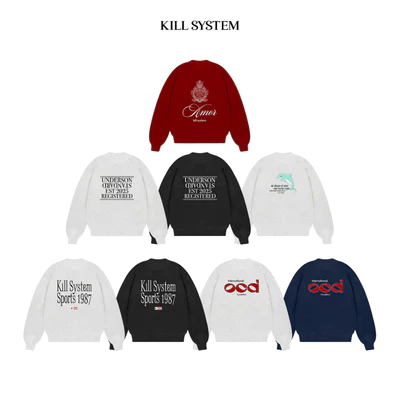 [GIẢM 30%] 𝐊𝐈𝐋𝐋 𝐒𝐘𝐒𝐓𝐄𝐌 - Áo sweater nỉ bông form boxy in hình