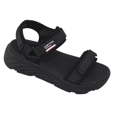 Sandal đế bằng nữ Bita's SEFYH.04 (Đen + Hồng + Kem)
