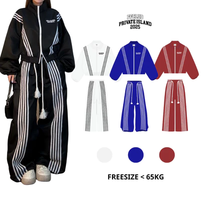 [ CÓ TÁCH SET ] SET BOXY JACKET DÂY KHÓA 2 ĐẦU GIRL FRIEND MIX