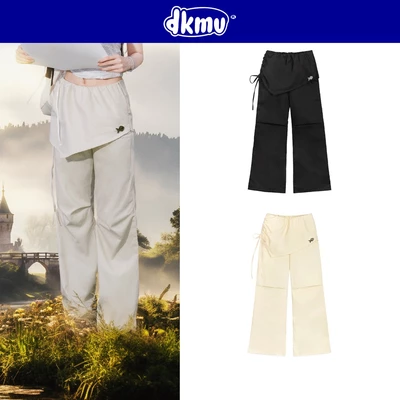 Quần ống rộng nữ DKMV màu đen, kem thiết kế giả tà váy có thắt nơ siêu đáng yêu Thekla Pant | K-Q1
