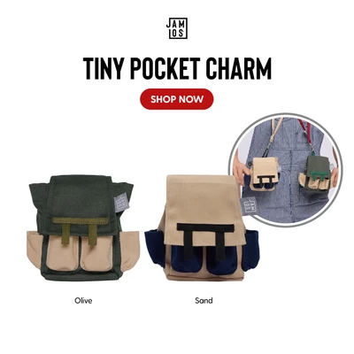 Tiny Pocket Charm - Phụ kiện đeo cổ tiện dụng dáng balo Pocket bản siêu nhỏ Jamlos