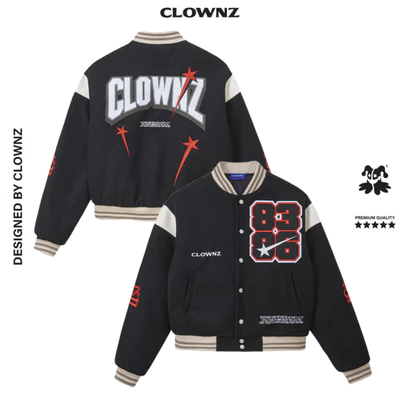 Áo khoác ClownZ 8386 Varsity áo jacket local brand áo mùa đông nam nữ unisex