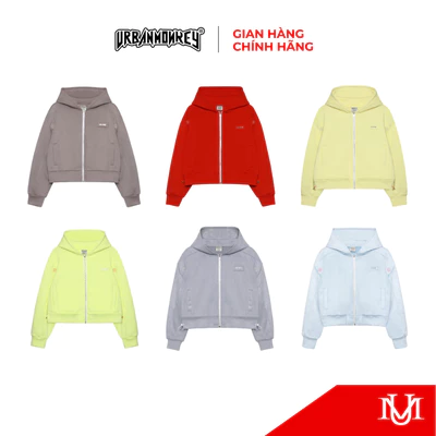 Áo Khoác Hoodie Zip URBAN MONKEY Goblin Signature Nỉ bông 6 Phối Màu Form Boxy Nam Nữ Local Brand