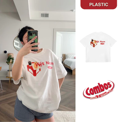 Áo thun "Cà phê", áo thun Việt Nam form boxy vải 100% cotton 2 chiều dày dặn