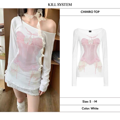 Áo thun tay dài xuyên thấu Chihiro - Killsystem