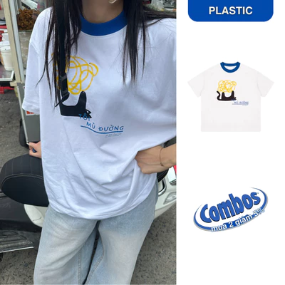 Áo thun "tôi mù đường" form boxy vải 100% cotton 2 chiều dày dặn