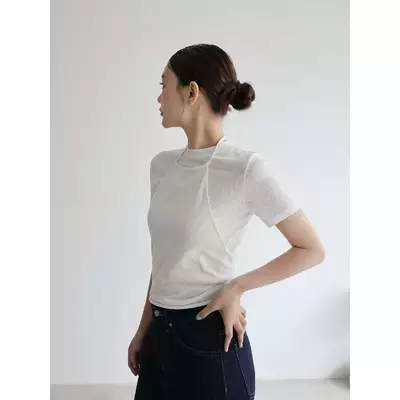 Áo thun kèm tà yếm cột | 𝐒𝐎𝐌𝐒 | 𝐌𝐮𝐥 𝐓𝐨𝐩