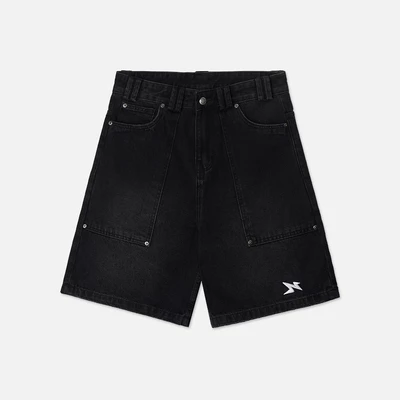 Quần NEEDS OF WISDOM Wide Fit Denim Shorts - Washed Black - Local Brand Chính Hãng