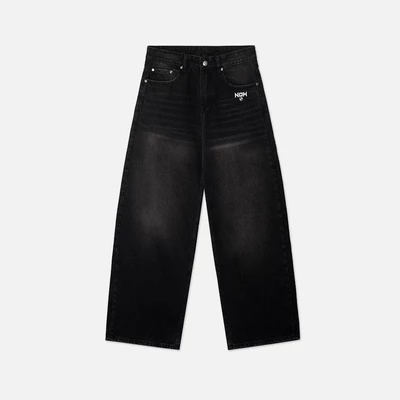 Quần Jeans NEEDS OF WISDOM Wide Fit Jeans - Black - Local Brand Chính Hãng