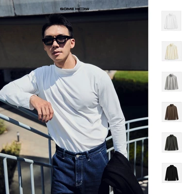Áo Thun Nam Tay Dài Roll Neck Cool Fab, Chất Vải CooLFabric Thoải Mái, AT0234, SOME HOW STORE