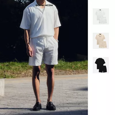 Set Nam Shirt Short Linen Over, Chất Vải Linen Chim Thoải Mái, SB0039, SOME HOW STORE