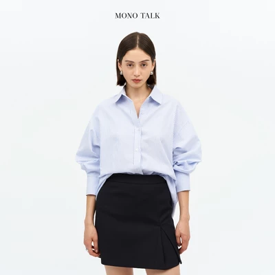 Áo sơ mi oversized MONO TALK (kẻ sọc) chất liệu oxford T10001FT
